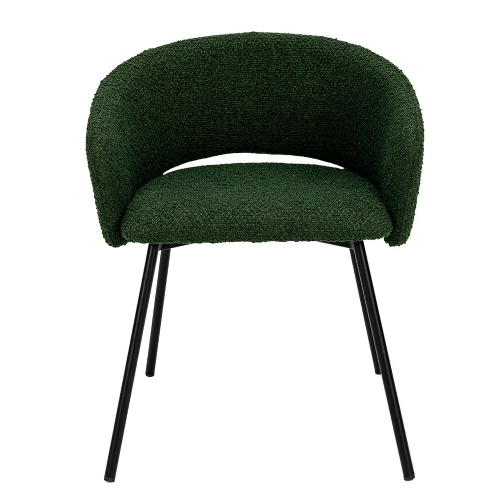 Della Dining Chair - Green Boucle