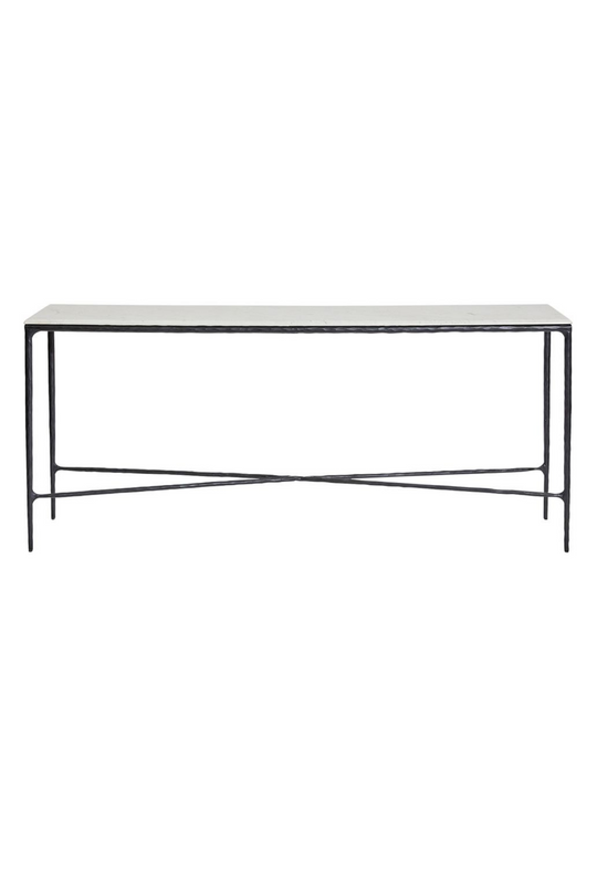 Hustle Marble Console Table Large - Black