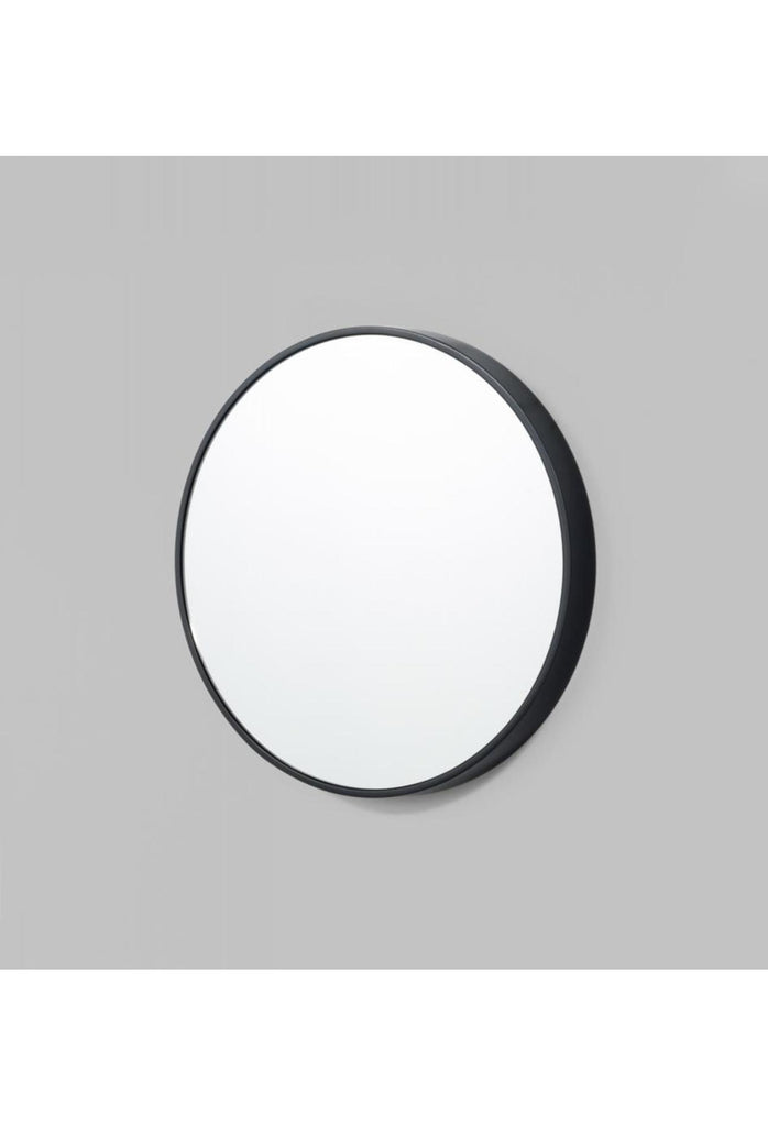 Belinda Round Mirror Black Gloss