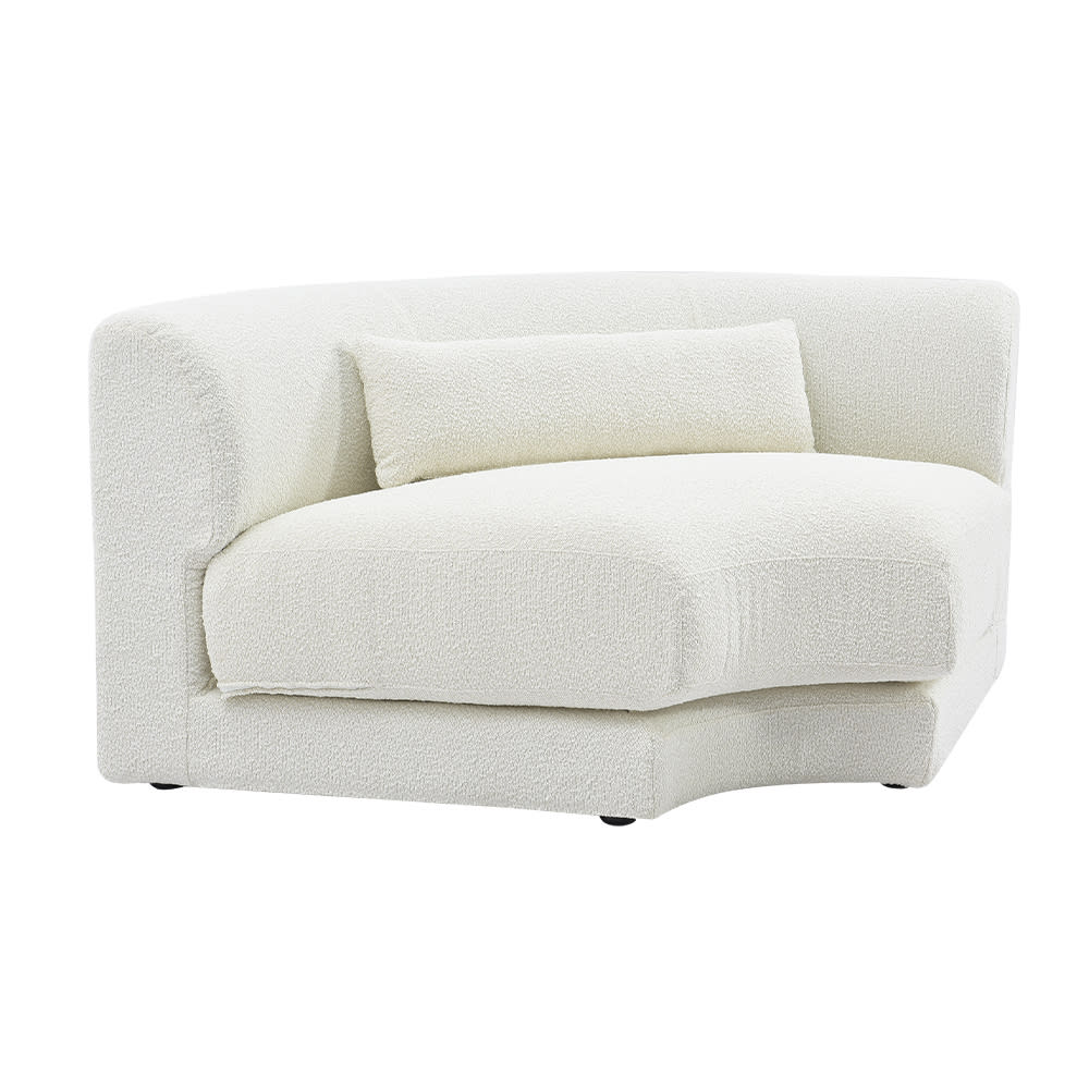 Monique White Boucle Sofa