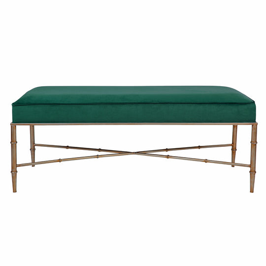 Clara Bench Ottoman - Velvet Green (Sale)