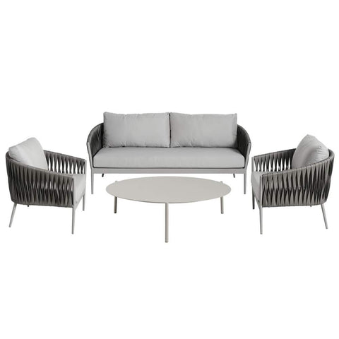 Novira Outdoor 4 Piece Lounge Set Grey