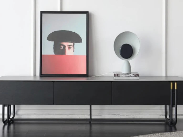 Eli Entertainment TV Unit-200cm Ceramic Top/ Smoke Ash Dark Brown