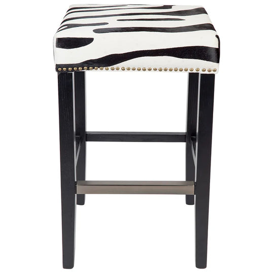 Candyce Black Bar Stool - Zebra