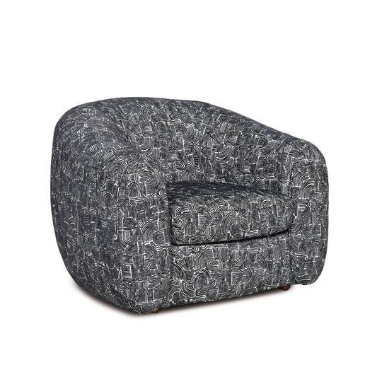Marcel Armchair – Charcoal Swirl