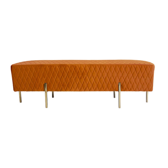 Claude Quilted Ottoman – Burnt Orange