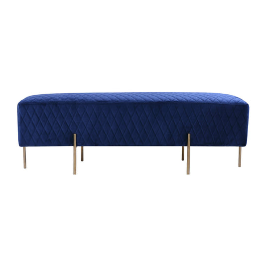 Claude Quilted Ottoman – French Navy