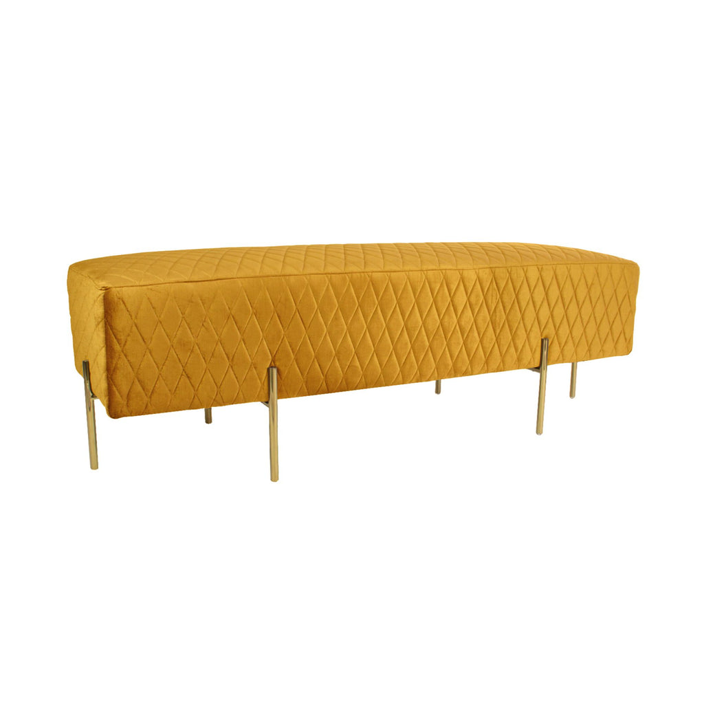Claude Quilted Ottoman – Vintage Marigold