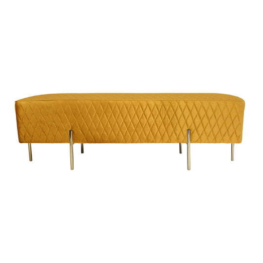 Claude Quilted Ottoman – Vintage Marigold