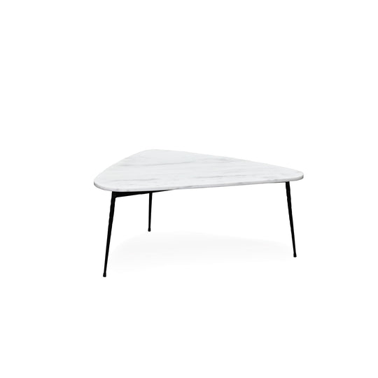 Alessia Coffee Table Medium – White Marble Black Frame