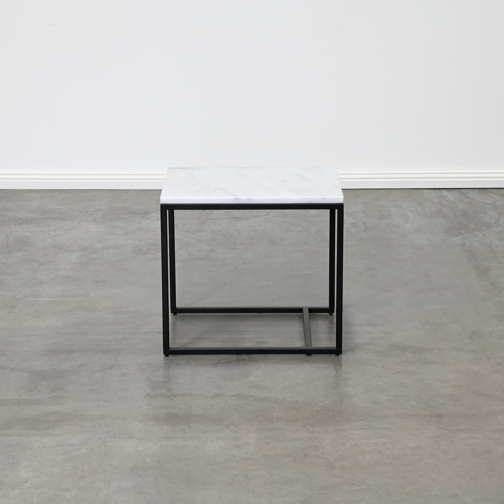 REN SIDE TABLE SMALL – WHITE MARBLE