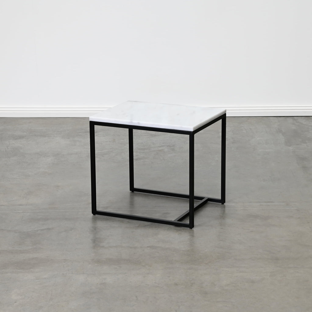 RENO SIDE TABLE SMALL – WHITE MARBLE