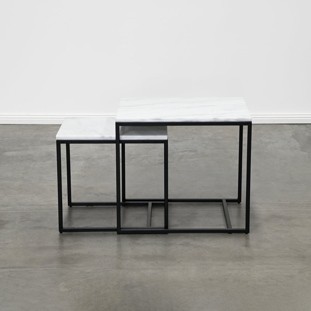 RENO SIDE TABLE SMALL – WHITE MARBLE