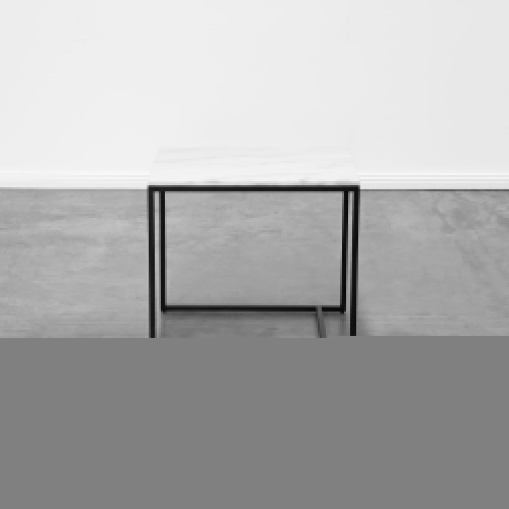 REN SIDE TABLE MEDIUM – WHITE MARBLE