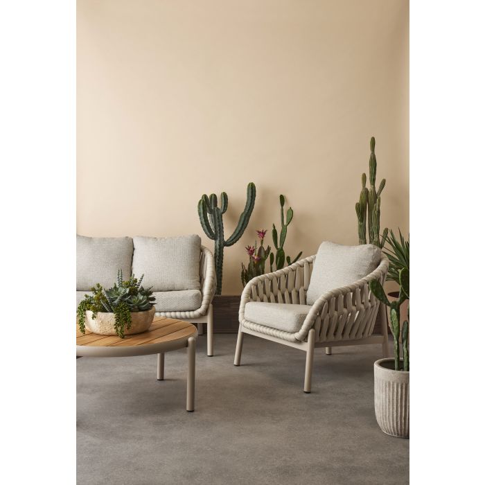 Eldi Outdoor 3 Seater Sofa Cream