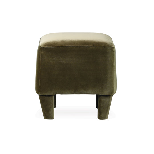 Eliza Ottoman – Dark Olive – Upholstered Leg (Sale)