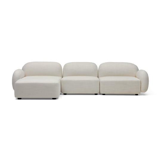 Oslo Modular Sofa Frosted Ivory 3 Seat Left