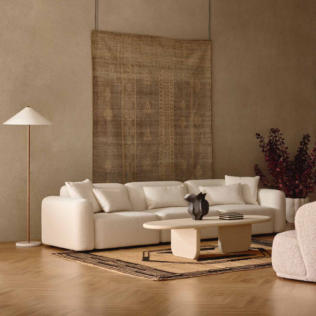 Pascal Modular Sofa Ivory White 3 Seat