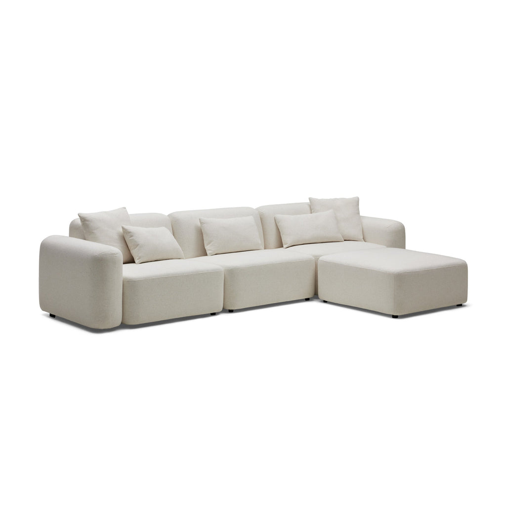 Pascal Modular Sofa Ivory White 3 Seat Right