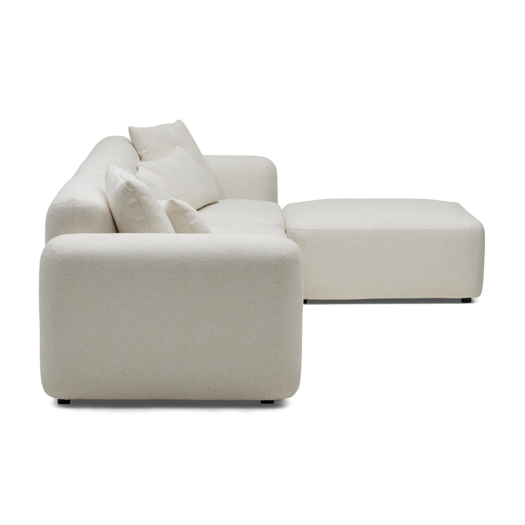 Pascal Modular Sofa Ivory White 3 Seat Right