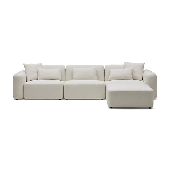 Pascal Modular Sofa Ivory White 3 Seat Right