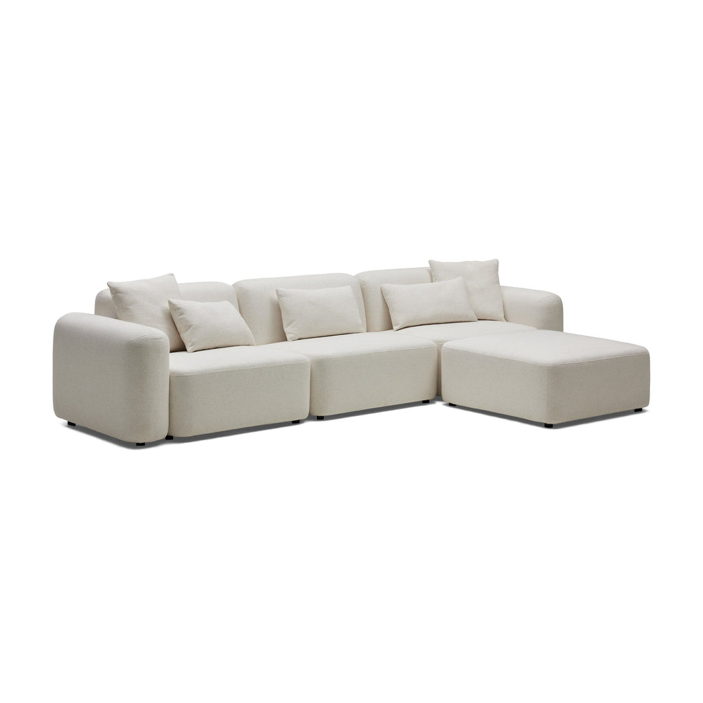 Pascal Modular Sofa Ivory White 3 Seat Left
