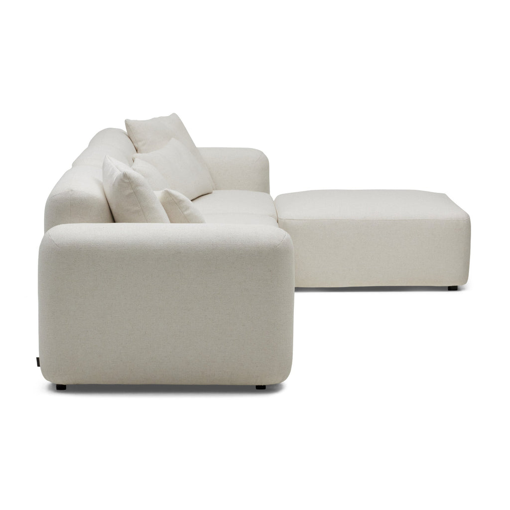 Pascal Modular Sofa Ivory White 3 Seat Left