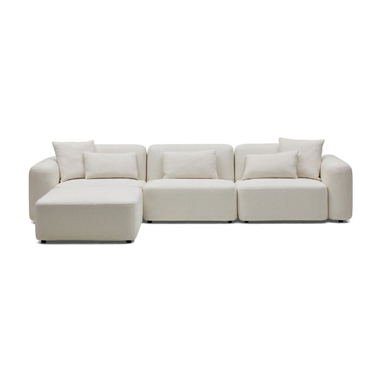 Pascal Modular Sofa Ivory White 3 Seat Left