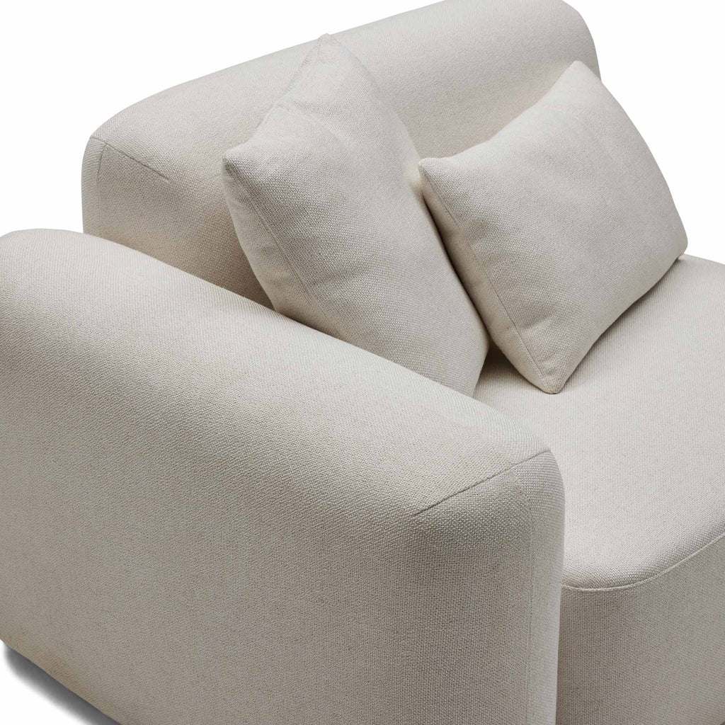 Pascal Modular Sofa Ivory White 3 Seat Left