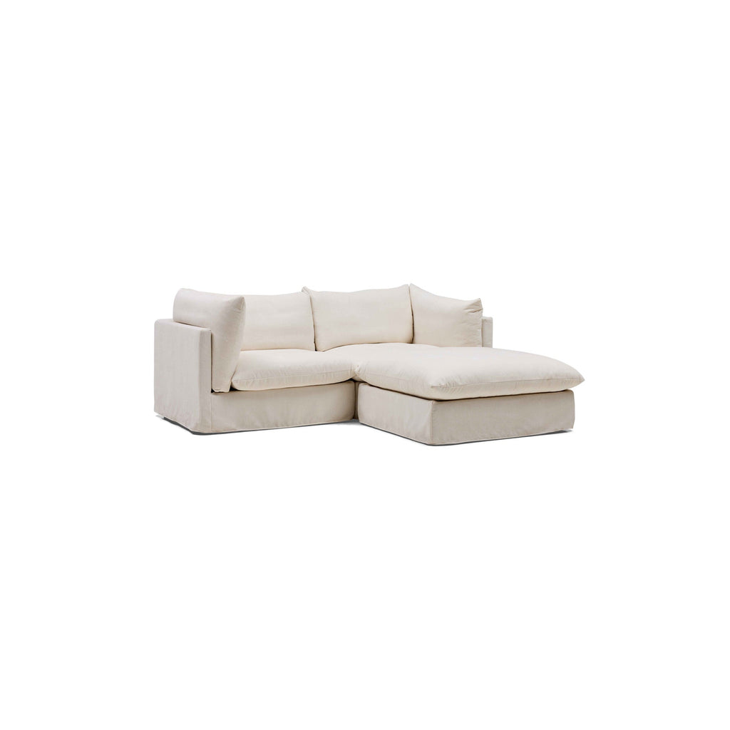 Mia Modular Sofa Warm Ivory 2 Seat Right Chaise