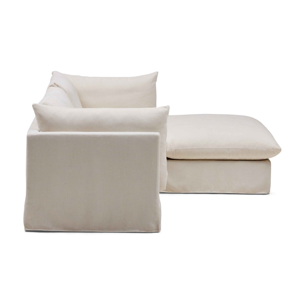 Mia Modular Sofa Warm Ivory 2 Seat Right Chaise