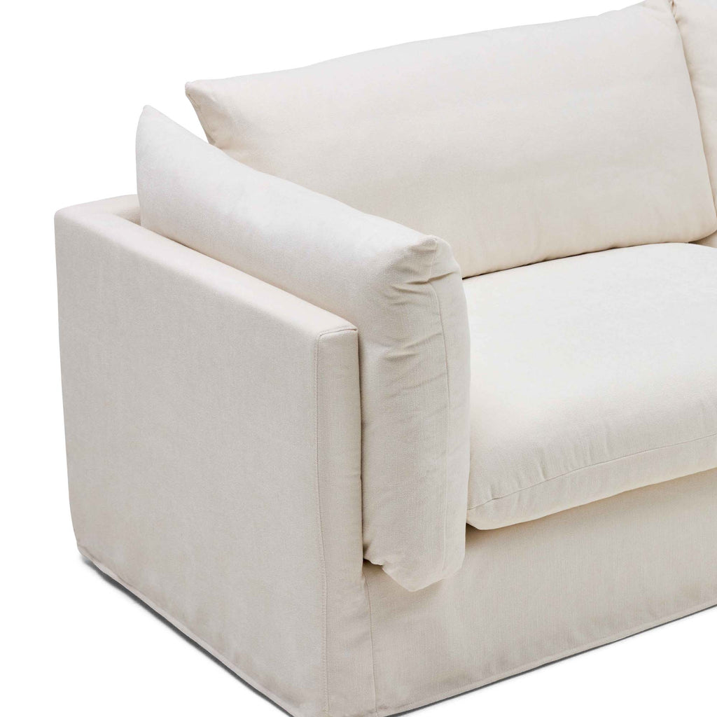 Mia Modular Sofa Warm Ivory 2 Seat Right Chaise