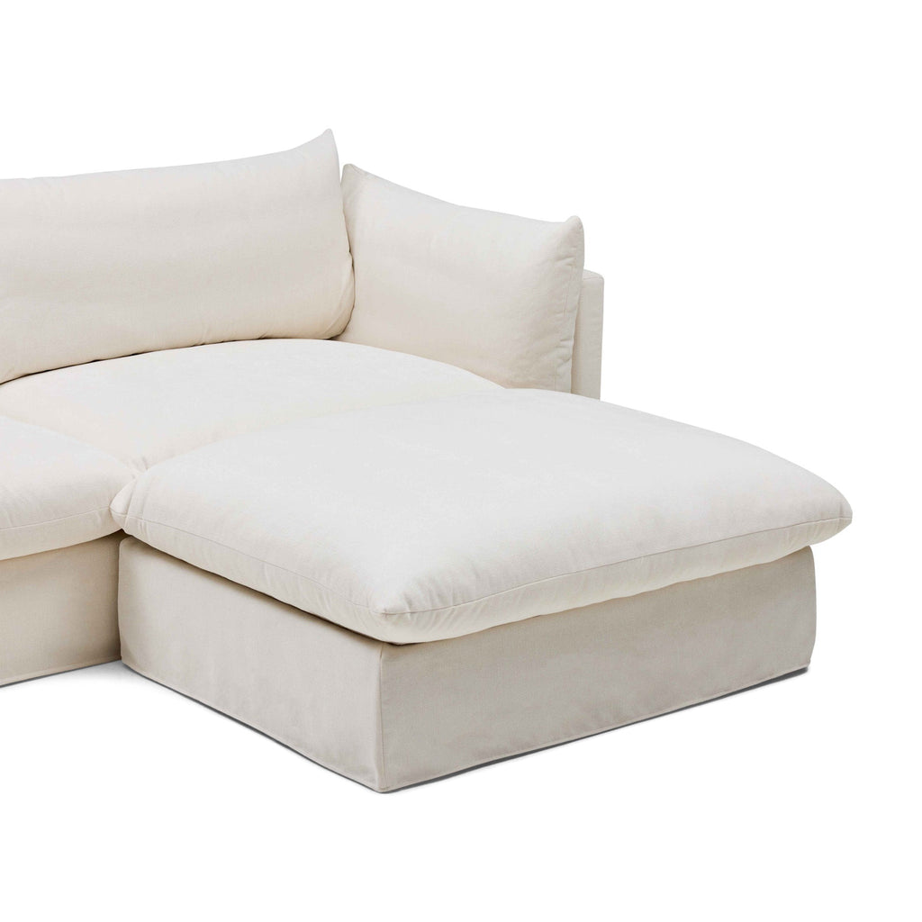 Mia Modular Sofa Warm Ivory 2 Seat Right Chaise