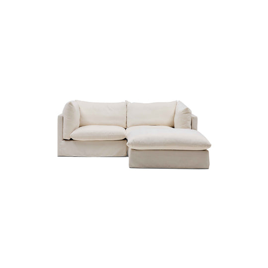 Mia Modular Sofa Warm Ivory 2 Seat Right Chaise