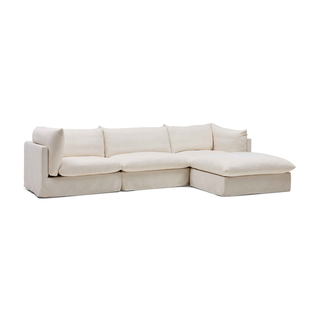 Mia Modular Sofa Warm Ivory 3 Seat Right