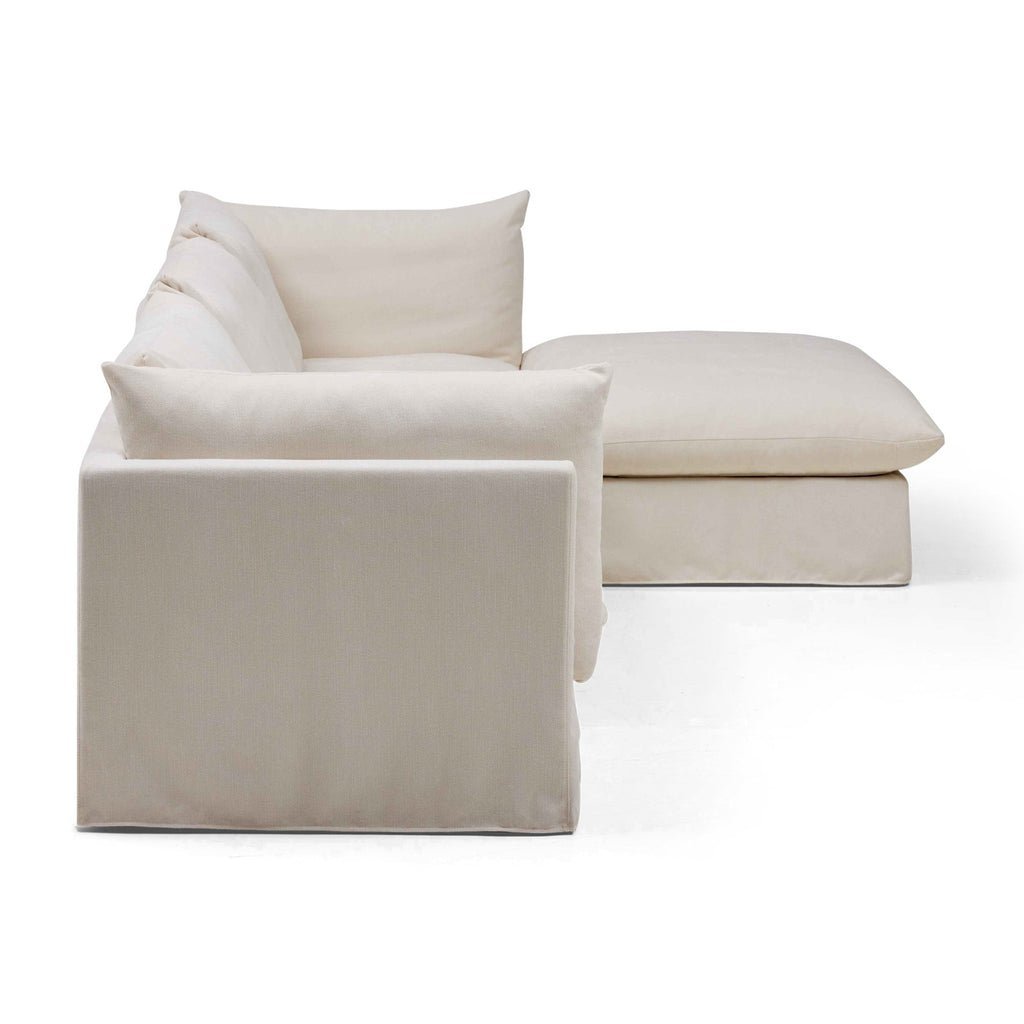 Mia Modular Sofa Warm Ivory 3 Seat Right