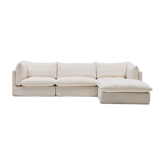 Mia Modular Sofa Warm Ivory 3 Seat Right