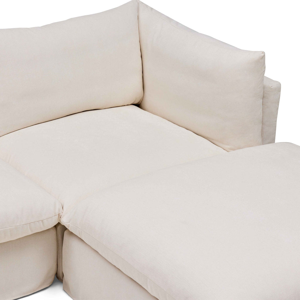 Mia Modular Sofa Warm Ivory 3 Seat Right