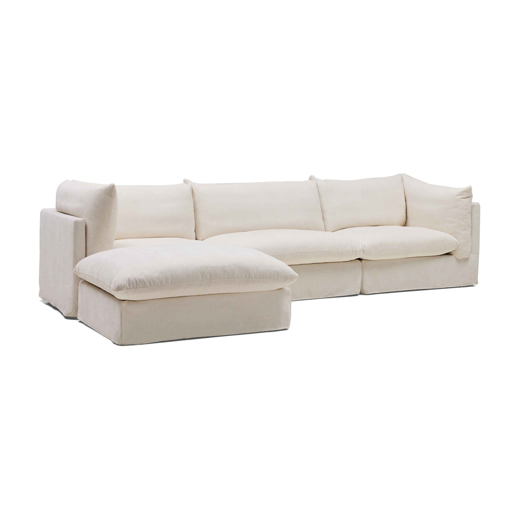 Mia Modular Sofa Warm Ivory 3 Seat Left