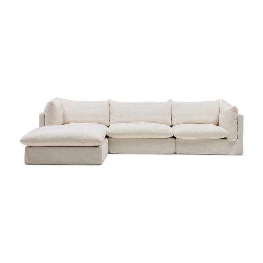 Mia Modular Sofa Warm Ivory 3 Seat Left