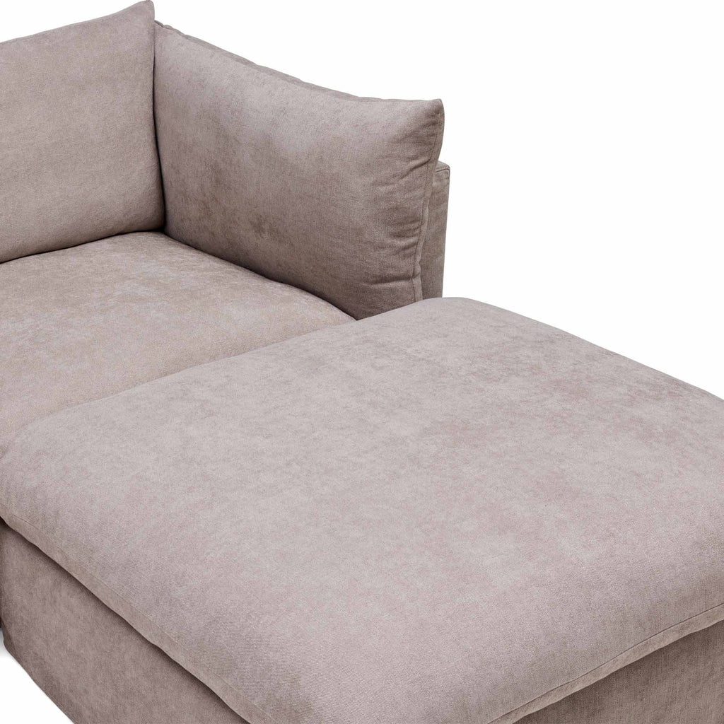 Mia Modular Sofa Oatmeal 2 Seat Right