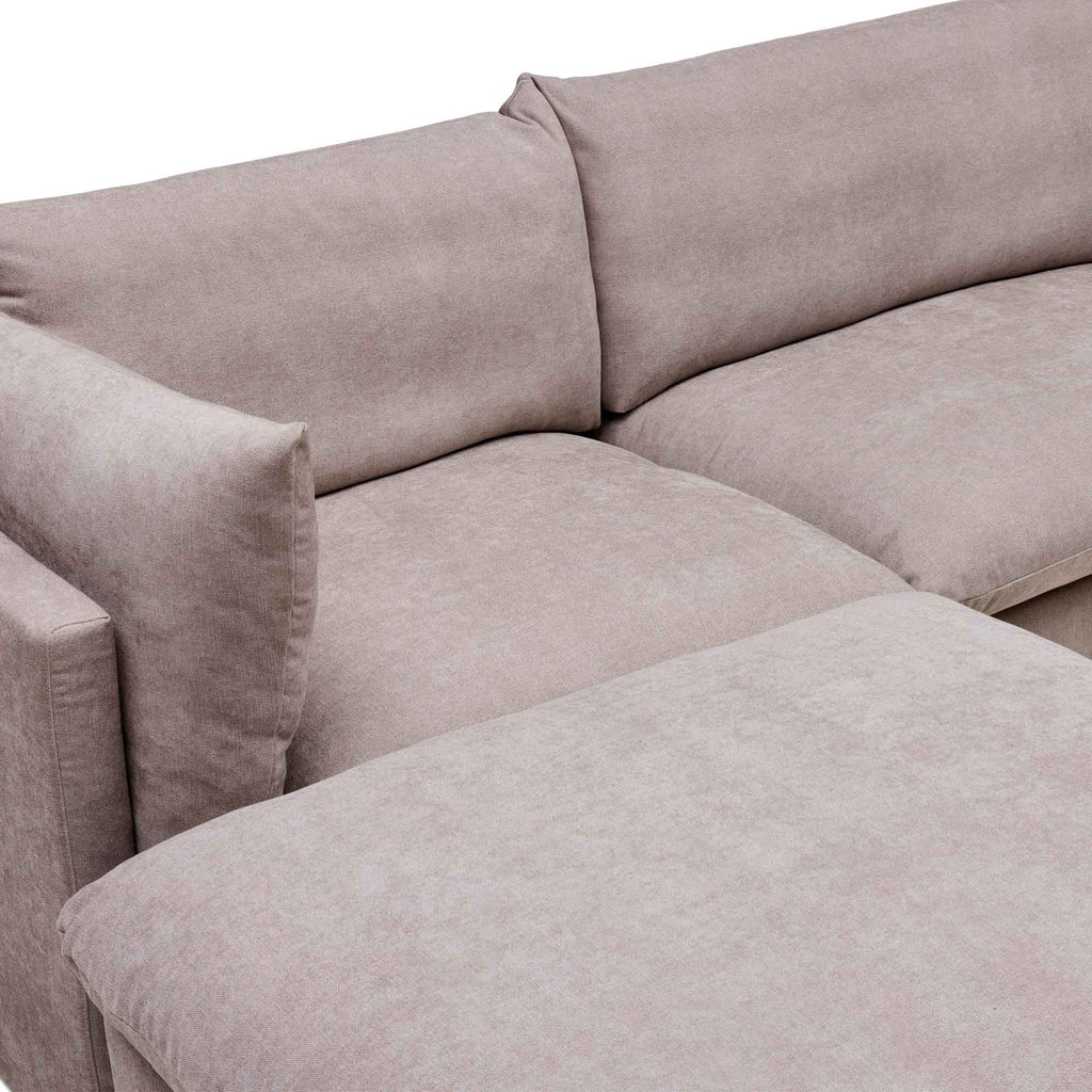 Mia Modular Sofa Oatmeal 3 Seat Left