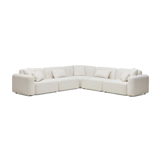 Pascal Modular Sofa Ivory White 5 Seat Corner