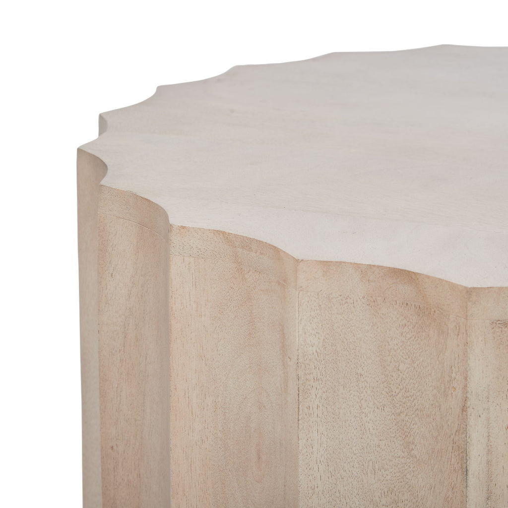Hyatt Side Table White Wash
