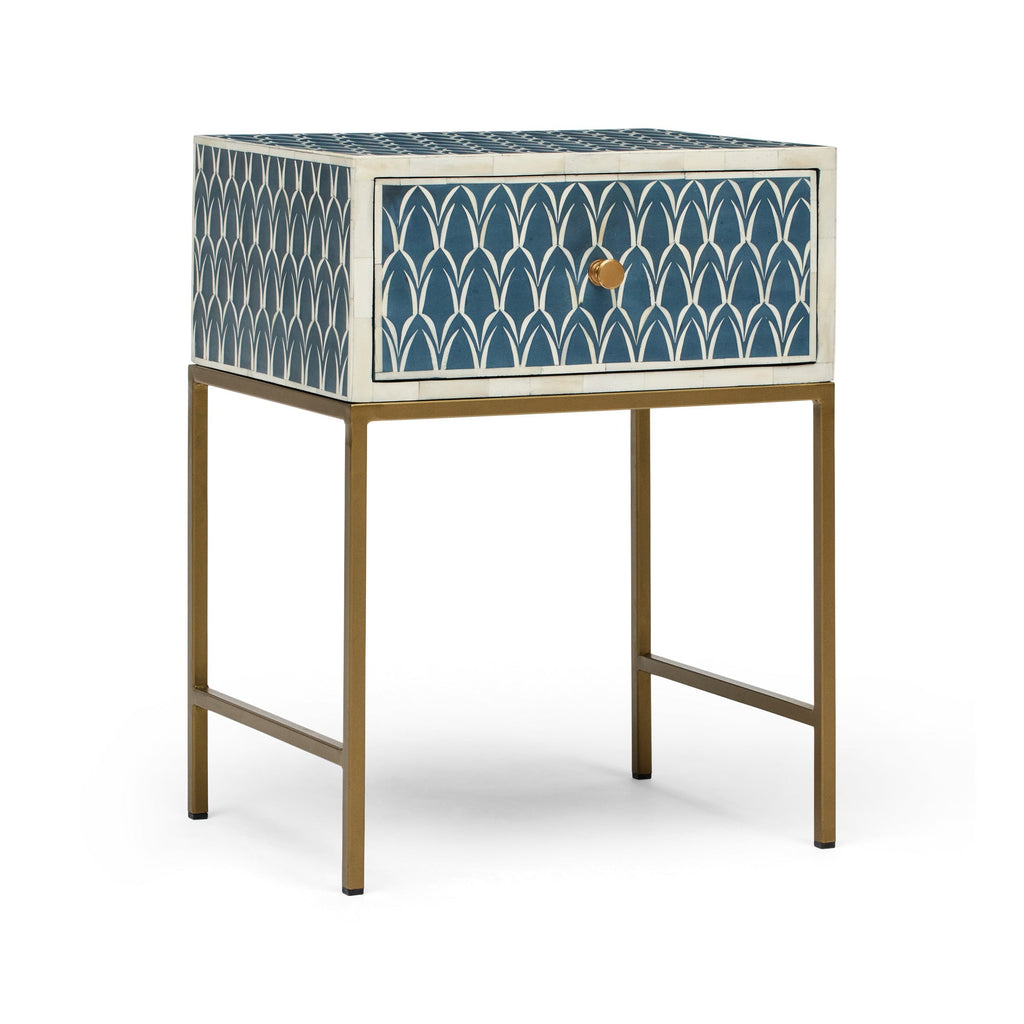 Zephyr Bone Inlay Bedside