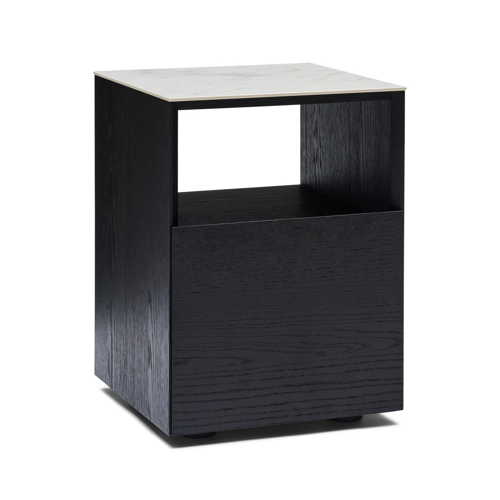 Tia Bedside Black White Marble Ceramic