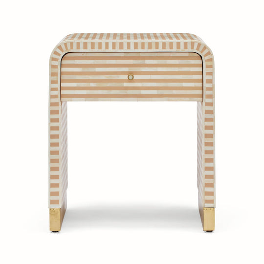 Amo Bone Inlay Bedside Almond