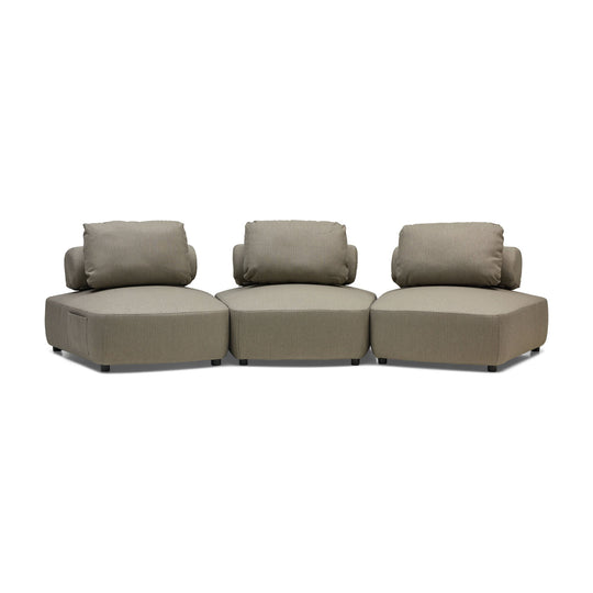 Dune Outdoor Modular Sofa Taupe 3 Seat