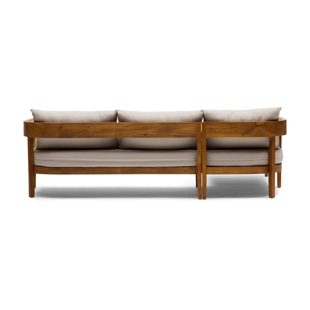 Avoca Outdoor Sofa Natural & Stone Left Chaise