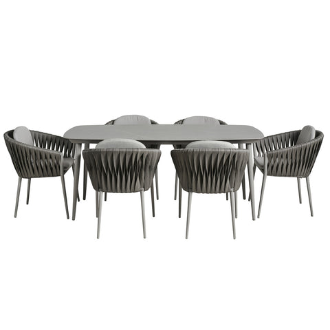 Novira Outdoor 7pc Dining Set Grey